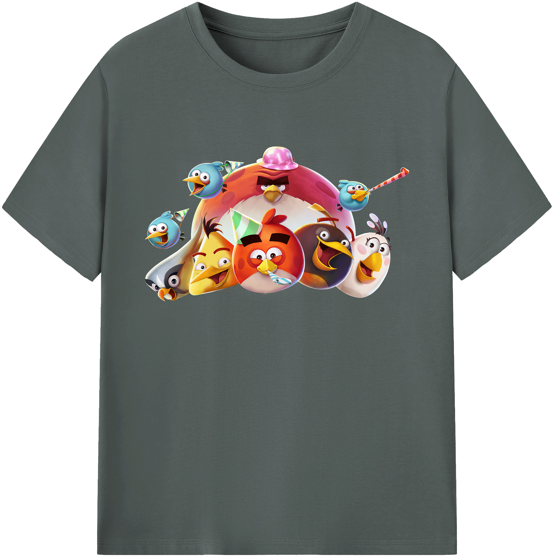 （画像用） Angry Birds アングリーバード 綿100％ メンズ半袖Tシャツ｜肌触りやわらか＆通気性